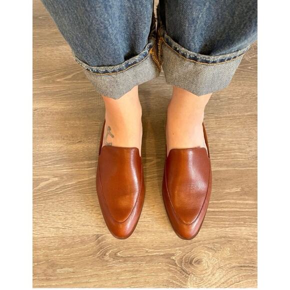 Madewell Women Black Leather Loafers Size 8 - Picture 2 of 10
